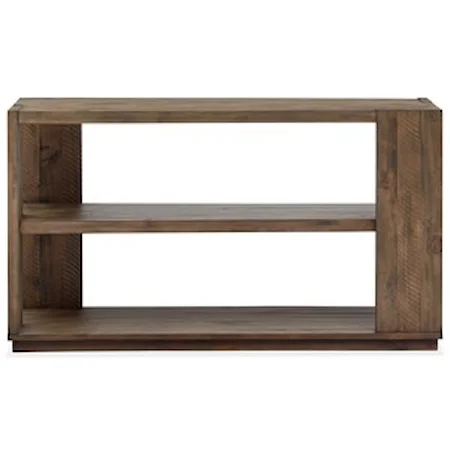 Rustic Sofa Table with Shelving 
